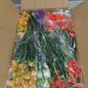 TURNMEON 20 Bundles Artificial Flowers for Outdoors Fake Plants Gardens Home Fall Decor, UV Resistant Artificial Plants Fake Flowers Faux Plastic Greenery Shrub Porch Patio Indoor Decorations 580 Head