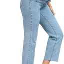 SHENHE Women's Maternity Jeans Over Belly High Waist Raw Hem Comfy Stretch Jean Denim Pants (XX-Large)