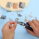 Hotop 1402 Pieces Split Jump Rings Set, Double Closed Jump Ring Multi Color Jewelry with Craft Loop Opener and Split Ring Plier for DIY Necklace Bracelet Craft Making