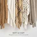 EverGrace Soft Chenille Throw Blanket for Couch, Cozy Plush Fuzzy Decorative Chenille Knit Throw Blanket with Tassels, Lightweight Blanket and Throws for Bed Sofa Gift Home Decor, Beige 50"x60"