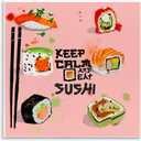 Stupell Industries Keep Calm & Eat Sushi Wall Plaque Art, design by Juliet Rose Philips, 12 x 12