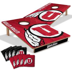 YouTheFan NCAA 2 x 3 Wood Cornhole Game with Logo Bags (Utah Utes)