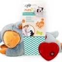 ALL FOR PAWS Heartbeat Puppy for Dogs, Dog Anxiety Relief and Calming Aid Toys, Heartbeat Stuffed Animal Toy for Behavioral Training, Snuggling Plush Toy for Puppy Sleep Aid, Grey Sheep