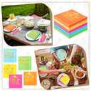 Baderke 100 Pcs Fiesta Napkins, 2 Ply Disposable Themed Napkins, Wood Pulp, 5 Colors