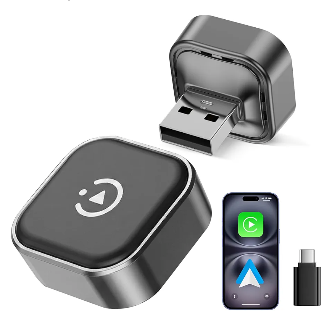 Spedal 2026 2-in-1 Wireless CarPlay & Android Auto Adapter, Ultra Mini Dongle Converts Wired to Wireless, WiFi 6 & Bluetooth 5.4, Plug & Play Stick for Cars with Factory Wired System, Low Latency