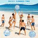 12 Pack Inflatable Glitter Beach Balls Bulk - 16" Beach Ball Swimming Pool Toys for Games Adults Kids, Summer Pool Beach Party Decoration,Luau Decorations Essential Blow Up Beach Ball (Blue,Glitter)