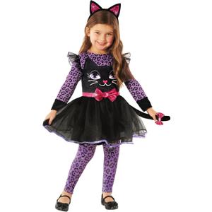 Morph Purple Cat Costume for Kids & Girls - Halloween Cat Costume for Little Girls (3-4 Years)