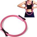 Pilates Ring 15 Inch Magic Circle Ring, Dual Padded Handles Pilates Rings Circle, Adjustable Yoga Ring