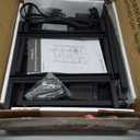 Furologee Nightstand with Charging Station, Black Night Stand with 2 Fabric Drawers, Side Table with USB Ports, End Table with Storage Shelf, for Living Room/Bedroom, Black Oak (1 pc)