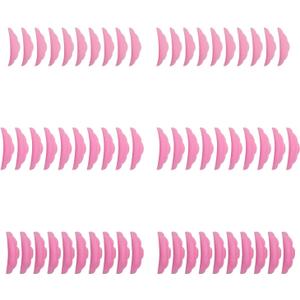 60 Pack Eyelash Lift Rods Silicone Pads Set 5 Sizes Perm Pads and Lash Lift Rods for Eyelash Perming Curler Reusable Silicone Shields for Makeup Beauty Tool Lifted Lashes (Pink)