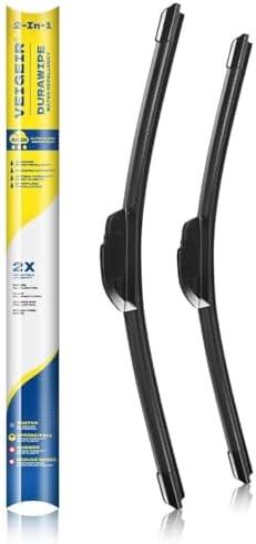 VEIGEIR 22 Inch + 16 Inch Windshield Wiper Blades 2 Pack, Front J/U Hook Replacement Compatible with Nissan Sentra 2000-2002, Compatible with Nissan NV200 2013-2020