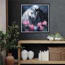 VAIIEYO 5D DIY Horse Diamond Art Kits for Adults, Diamond Painting Animal, Diamond Painting Kit Full Drill Round Rhinestone Craft Canvas for Home Wall Decor Gift 14x14 inch/35x35 cm