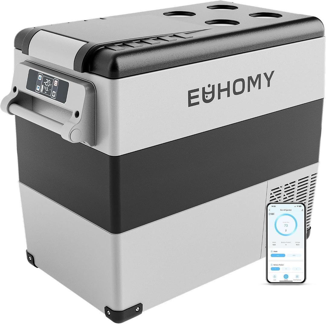 EUHOMY 59QT 12 Volt Refrigerator, -4℉~68℉ Portable Fridge for Car
