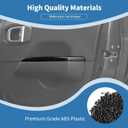 for Jeep JL Black Inner Door Armrest Panel Trim Cover for Jeep Wrangler JL JLU 2018+ for Gladiator JT 2020+ ABS Interior Accessories 4pcs