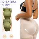 SHAPELLX Tummy Control Shapewear Butt Lifting Shapewear for Women with Compression Faja Body Shaper (Beige, XL)