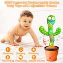 Rechargeable Dancing Talking Cactus Toy Mimics back, Singing Cactus Baby Toy, Educational Baby Toys 18 months+ w/ 51 English Songs, 1 Year Old Girl Gifts, Toys for Baby Boy, Toddler Infants