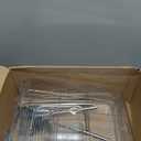 2-Tier Utility Rolling Cart Storage Organizer Sofa Side Table with Wheels, Under Desk Mobile Trolley Organizer with Handle and 2 Hanging Baskets for Office Home Kitchen Organization, Transparent