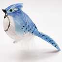 FBIRDY 12pcs Realistic Blue Jay Blue Jays Artificial Feathered Birds Clip on Birds Bird Christmas Ornaments for Wreaths Decoration Craft Christmas Tree Decor (Blue Jay Bird 12)