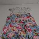 Women's Short Sleeve Maternity Dress Patchwork Pregnancy Clothes with Pockets (Medium, Light Grey-floral Sky Blue)