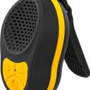 Wearable Bluetooth Speaker Clip On, Small Portable Speaker, Waterproof Bluetooth Mini Speaker with Microphone for Workout Running Up to 24H Playtime(Black+Yellow)
