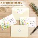 32 Floral Thank You Cards with Envelopes, 4x6 Inch Blank Cards with Vibrant Designs, Note Cards made from 300gsm Cardstock, Blank Notes for Graduation, Anniversaries, Baby Showers