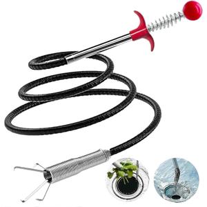 Upgraded Drain Snake, 76 inch Hair Drain Clog Remover Tool  Sink Snake Drain Clog Remover for Sewer Kitchen Bathroom