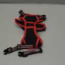 rabbitgoo Dog Harness No Pull with 2 Leash Clips, Adjustable Soft Padded, Reflective Oxford No Choke Pet Vest with Easy Control Handle for Puppy, Black & Red, XS