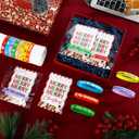 Cunno 24 Sets Christmas Silicone Bracelets Bulk Xmas Party Favors Stocking Stuffers Rubber Wristbands with Gift Greeting Cards Merry Christmas Bracelets Gifts for Party Decoration Supplies