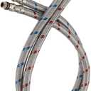 Homevacious 40-Inch Long Bathroom Kitchen Faucet Connector Braided Supply Hose 3/8-Inch Female Compression Stainless Steel Sink Faucet Connection Thread x M10 Male Connector x 2 Pcs (1 Pair)