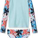 Kanu Surf Girls Long Sleeve Rashguard UPF 50 Two Piece Swim Set (10, Rowan Blue)