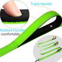 3 Handle Dog Leash, 10FT Triple Handle Reflective Stitching with Padded Traffic Handles, Heavy Duty Training Pet Lead for Control and Safety (Green)