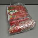 Christmas Paper Plates And Napkins, 144pcs Red Christmas Plates Set Snowman Xmas Tree Disposable Tableware for Winter Theme christmas Holiday Supplies,Serves 24