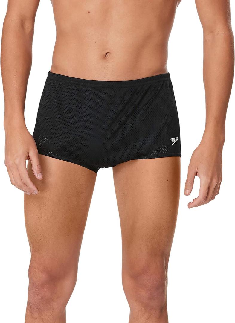 Speedo Men's Poly Mesh Square Leg Swimsuit (M)