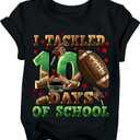 Kids 100 Days of School Shirt Boys Girls Happy 100th Day of T-Shirts Toddler Graphic Cute Tee Tops 2026 (3T-10T) (Black)