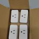 Amazon Basics Smart Plug, Works with Alexa Only, Voice Control, Remote APP Control, Schedule, Compact Design, Versatile, 2.4 GHz Wi-Fi, No Hub Required, 4-Pack, White