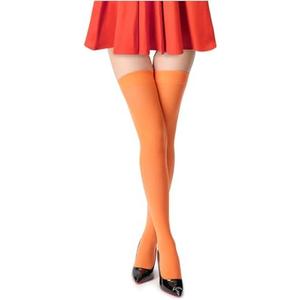UXQEJO Women's Hold-ups Knee High Long Socks, Snag-Resistant Thigh High Opaque Stockings, Costume Hosiery for Halloween, Medium 