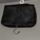 Elviros Hanging Toiletry Bag Removable Travel Bag PU leather Makeup Cosmetic Organizer Kit, Black (1 Pack)