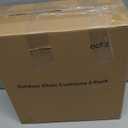 HOMELYSIAN Waterproof Outdoor Chair Cushions Set of 2, Square Outdoor Seat Cushions with Ties and Removable Covers, 19 x 19 Outdoor Cushions for Patio Furniture with Portable Handle(Forest Green)