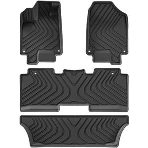 MVMOWSOTC Compatible for Odyssey 7 Seats 2018-2025 TPE Floor Mats & Cargo Liners, All Weather Backrest Mats Trunk Mat TPE Heavy Waterproof Pads(4PCS Set) 