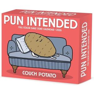 Willow Creek Press, Pun Intended 2026 Desk Calendar, 6.18'' X 5.43'', Daily Calendar with Adhesive Binding