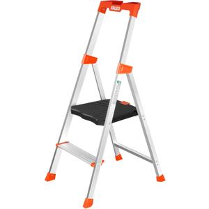 Valeo 2 Step Ladder with XL Platform, 2 Step Aluminum Lightweight Folding Ladder, 330 lbs Weight Rating, Folding Step Stool with Large Anti-Slip Feet, No Assembly Required