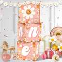 Tewess One Groovy Babe Birthday Party Decorations Balloon Boxes, 3Pcs Boho Groovy 1st Theme Birthday Balloon Boxes for Girl Hippie Daisy Flower Rainbow First Birthday Party Supplies