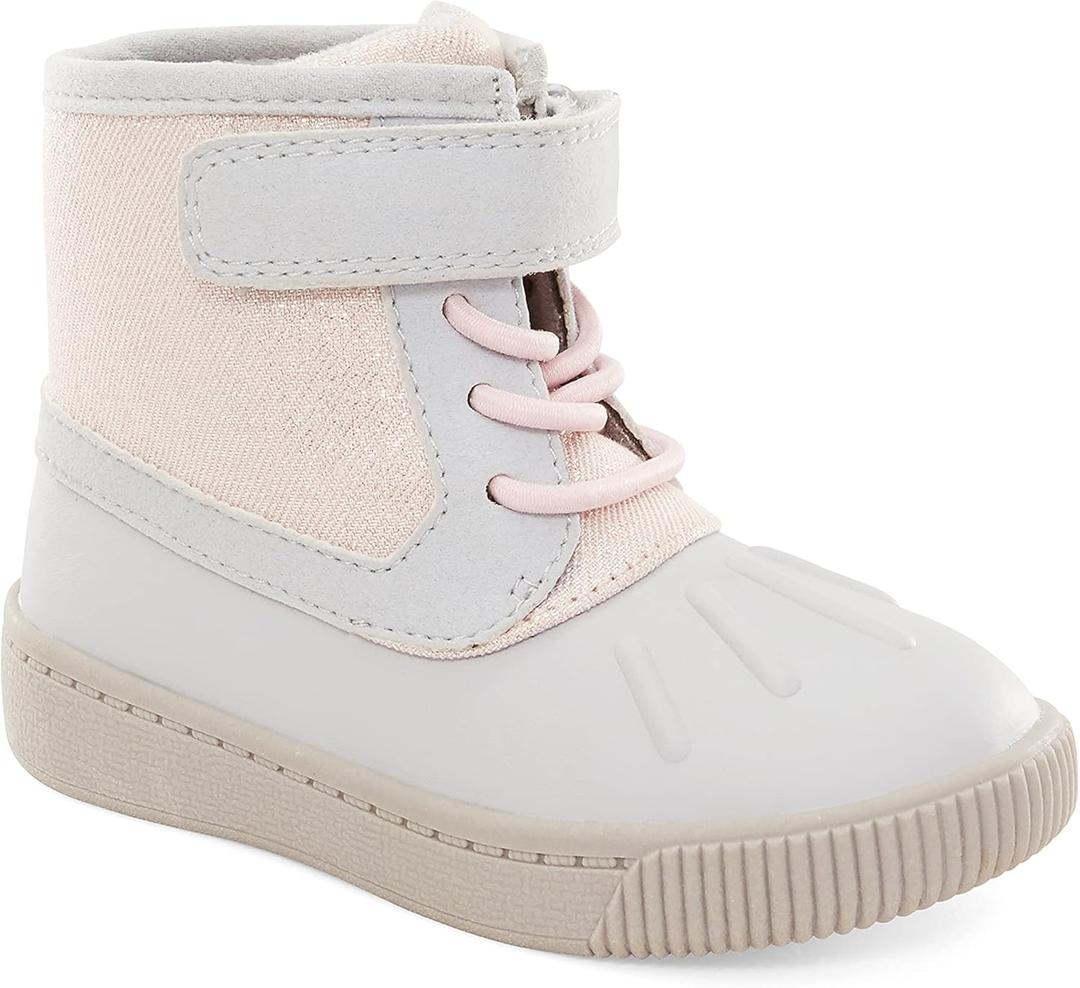 Simple Joys by Carter's Unisex-Child Alexis Outdoor Boot Fashion (4 Toddler, Ivory Light Pink)