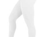 High Waisted Leggings for Women - No Front Seam Tummy Control Yoga Pants for Workout Running No See Through (White, M)