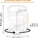 Rotating Makeup Organizer, DIY 8 Adjustable Layers Spinning Skincare Organizer, Cosmetic Display Case with Brush Holder Perfume Tray, Multi-Function Storage Carousel for Vanity Bathroom Countertop
