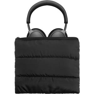 Geekria NOVA Headphones Puffy Pouch, Compatible with Bose QCUltra, QC45, JBL Tune 520BT, Sony WH-CH720N and More, Headset Carrying Bag, Soft Travel Pouch Case for Over-Ear Headphones (Black)
