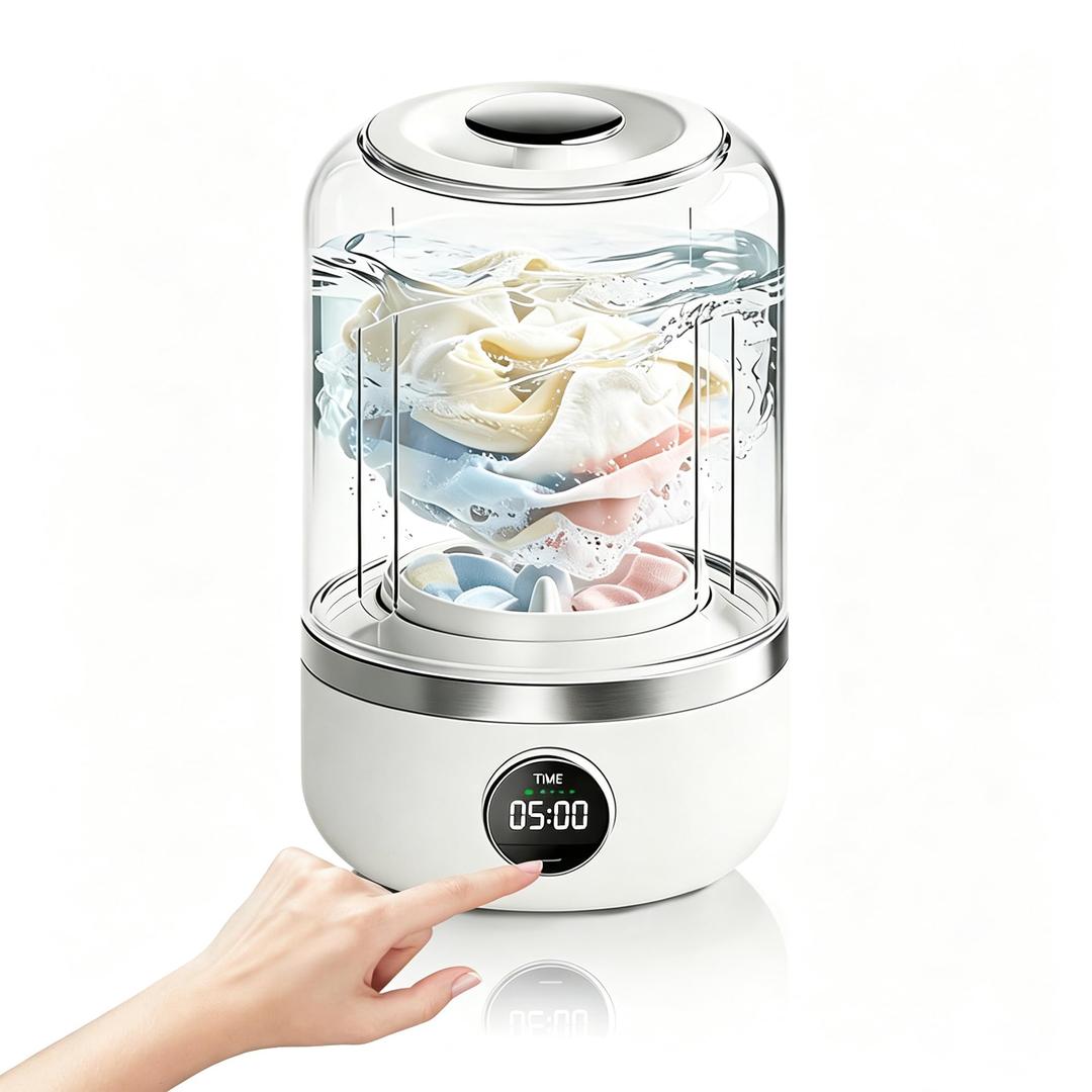 6L Underwear Washing Machine, Portable Washing Machine, Mini Cordless Washing Machine with Touchscreen, Compact and Quiet Design, Suitable for Dorm, Home-used & Small Spaces