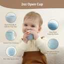 Moonkie Baby Training Cup & Sippy Cup Set | 4 Months+ | Baby-Led Weaning Essential | Gift for Infants (Ether Cup Set, 2 Pack)