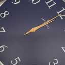 Lafocuse 12 Inch Silent Navy Blue Wall Clock Battery Operated, Wooden, Simple, Minimalist, Kitchen, Living Room, Bedroom, Office, Home Dcor