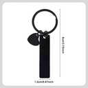 Penitue Father's Day Keychain, Stainless Steel Dad Gifts Daddy Birthday Key Chain for Dad Father Husband Christmas